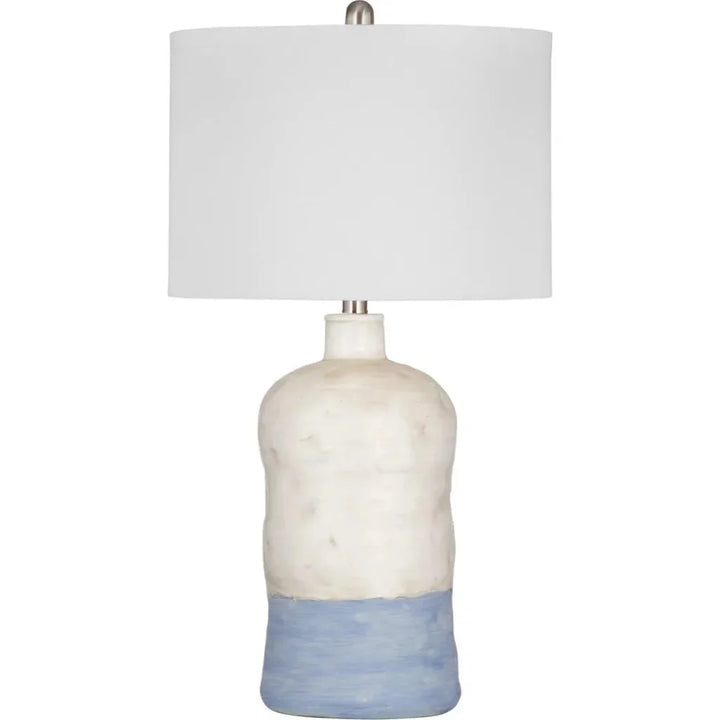Lucy Resin White Table Lamp - LOOMLAN - Bassett Mirror - Table Lamps