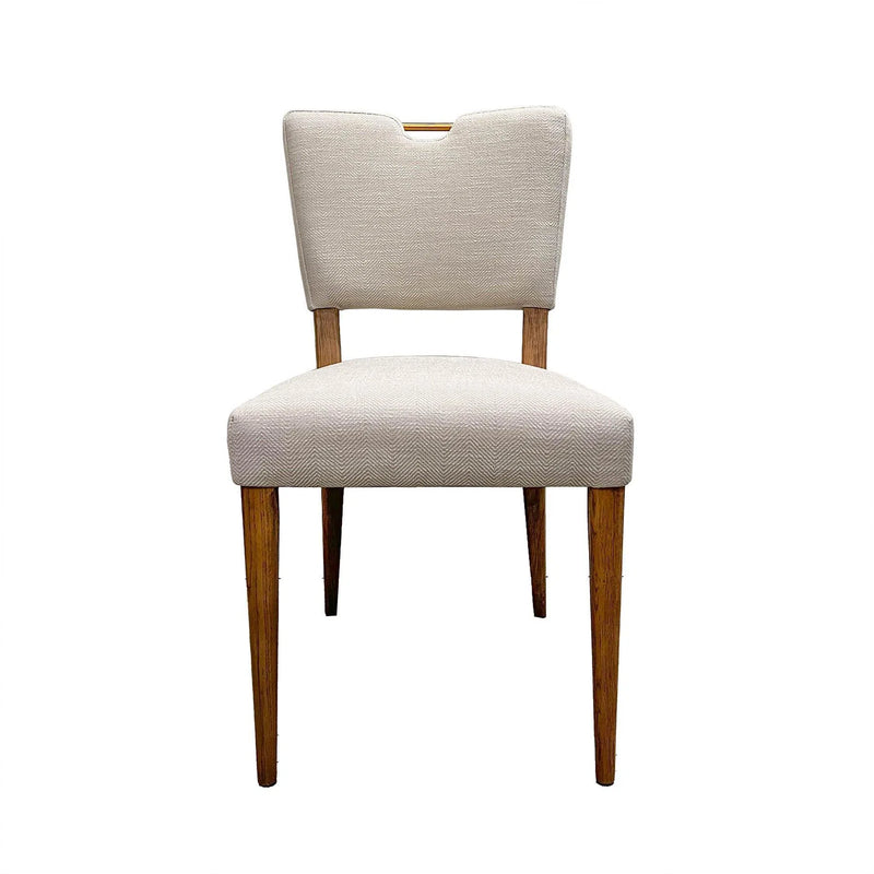 Luella Cream Linen Dining Chair 2PC Set Armless Floating Back Dining Chairs LOOMLAN By LHIMPORTS