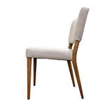 Luella Cream Linen Dining Chair 2PC Set Armless Floating Back Dining Chairs LOOMLAN By LHIMPORTS