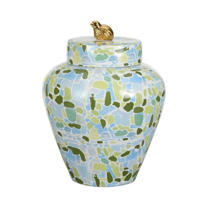 Lumberton Classic Designed Jar With Lid - LOOMLAN - Chelsea House - Vases & Jars