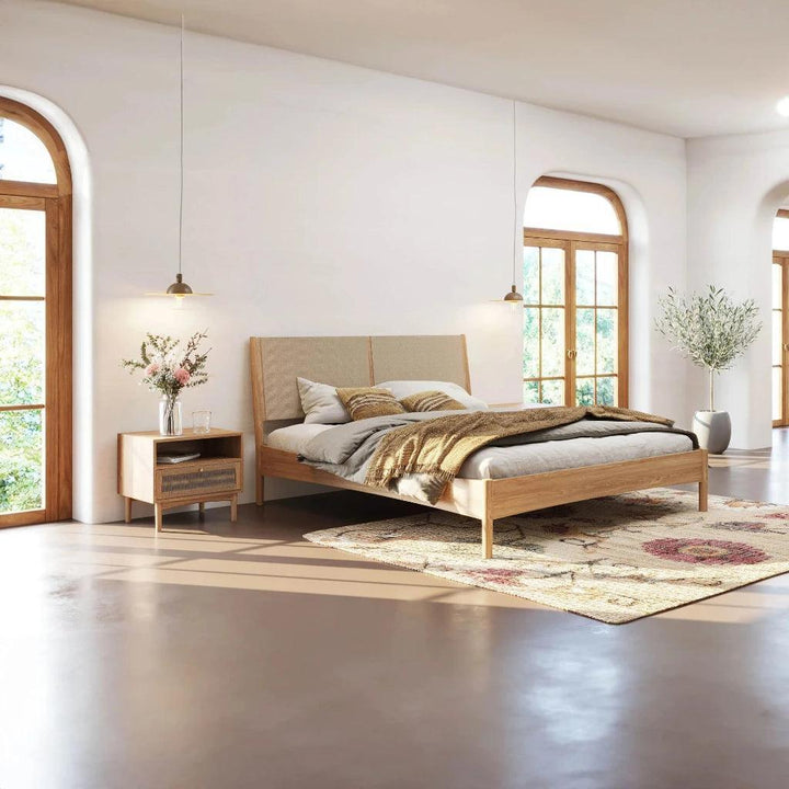 Lumina Wooden Stylish Queen Bed - LOOMLAN - LH Imports - Beds