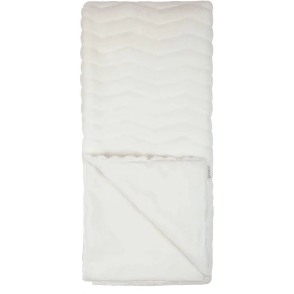 Lush Chevron Throw - Snow-Throw Blankets-D.V. Kap-LOOMLAN