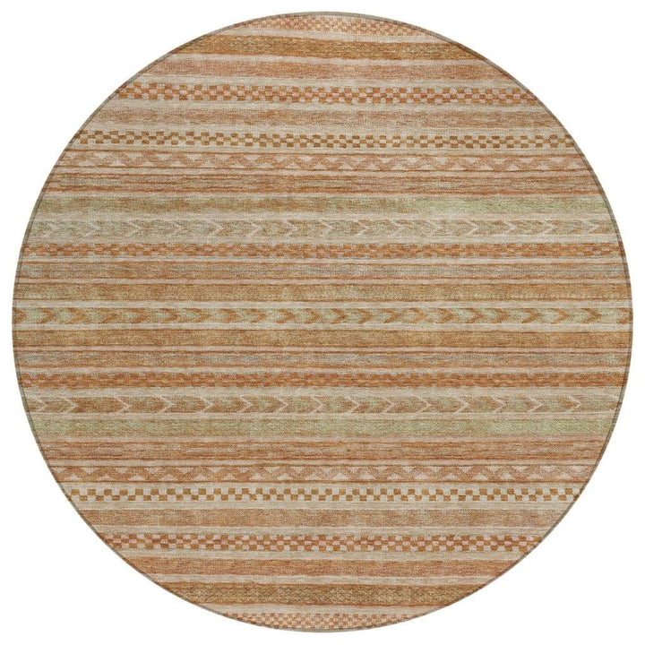 Luthyra Orange Washable Indoor - Outdoor Rug - LOOMLAN - LOOMLAN Rugs - Outdoor Rugs