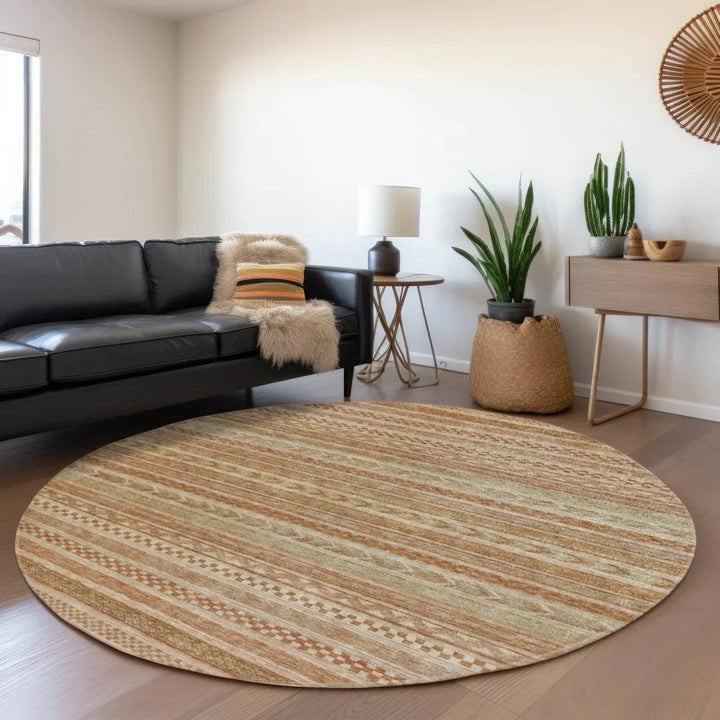 Luthyra Orange Washable Indoor - Outdoor Rug - LOOMLAN - LOOMLAN Rugs - Outdoor Rugs
