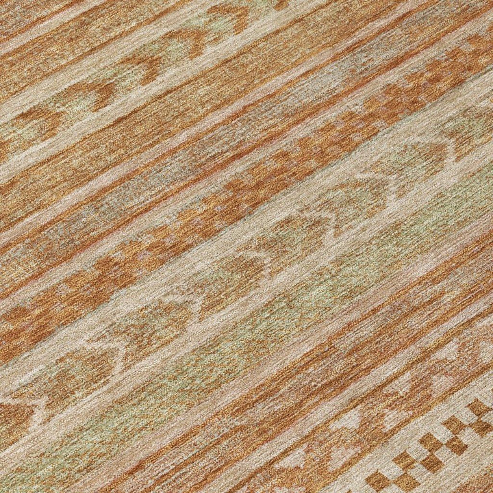 Luthyra Orange Washable Indoor - Outdoor Rug - LOOMLAN - LOOMLAN Rugs - Outdoor Rugs