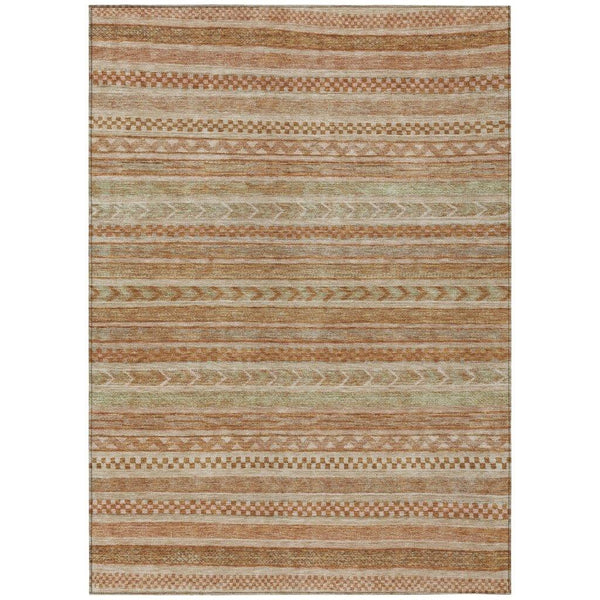 Luthyra Orange Washable Indoor - Outdoor Rug - LOOMLAN - LOOMLAN Rugs - Outdoor Rugs