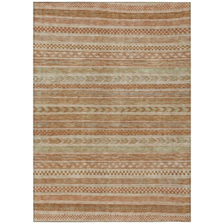 Luthyra Orange Washable Indoor - Outdoor Rug - LOOMLAN - LOOMLAN Rugs - Outdoor Rugs