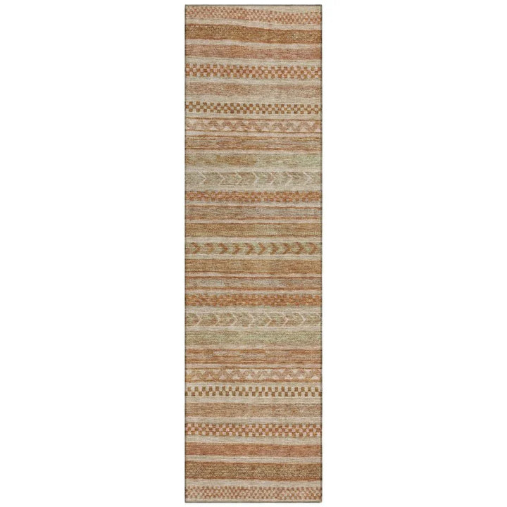 Luthyra Orange Washable Indoor - Outdoor Rug - LOOMLAN - LOOMLAN Rugs - Outdoor Rugs