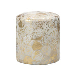 Lux Handmade Hexagon Design Gold Pouf