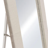 Luxe Free-Standing Mirror in Sand Linen Fabric-Floor Mirrors-Diamond Sofa-LOOMLAN