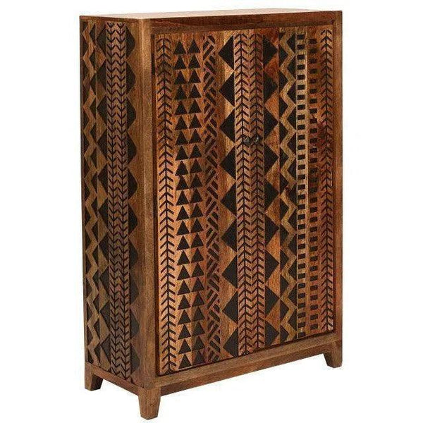 Dominik Tall Wood Cabinet - LOOMLAN - LOOMLAN - Accent Cabinets