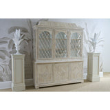 Lyford Cay Whitewashed Bamboo Breakfront-Bookcases-Chelsea House-LOOMLAN