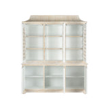 Lyford Cay Whitewashed Bamboo Breakfront-Bookcases-Chelsea House-LOOMLAN