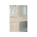 Lyford Cay Whitewashed Bamboo Breakfront-Bookcases-Chelsea House-LOOMLAN