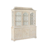 Lyford Cay Whitewashed Bamboo Breakfront-Bookcases-Chelsea House-LOOMLAN