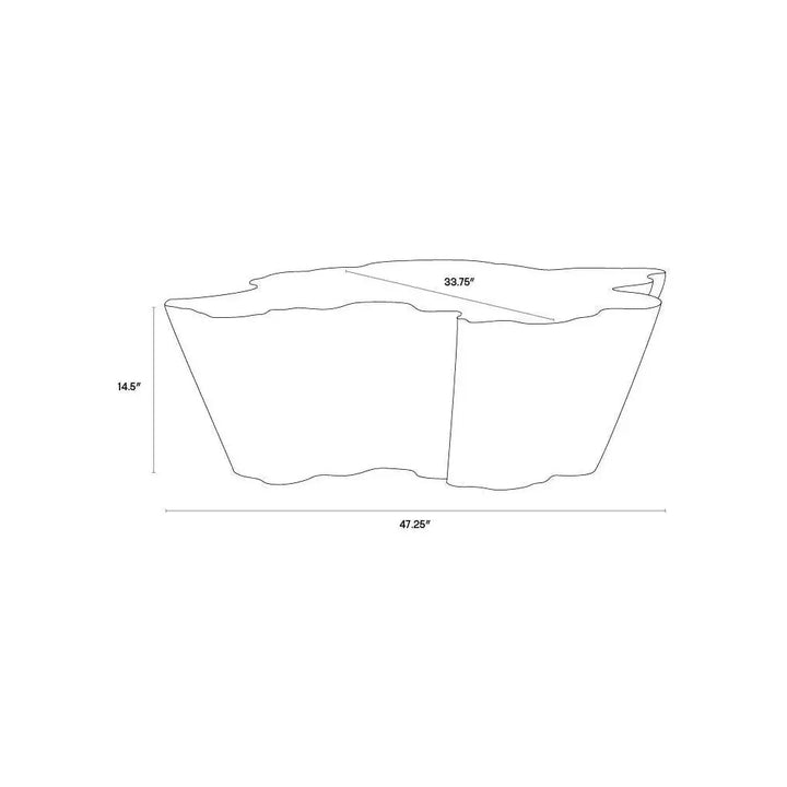 Lynx Steel Geometric Coffee Table - LOOMLAN - SUNPAN - Coffee Tables