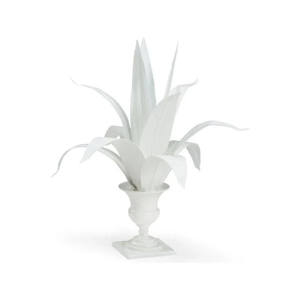 Lyon Tole White Flower Sculpture - LOOMLAN - Chelsea House - Statues & Sculptures