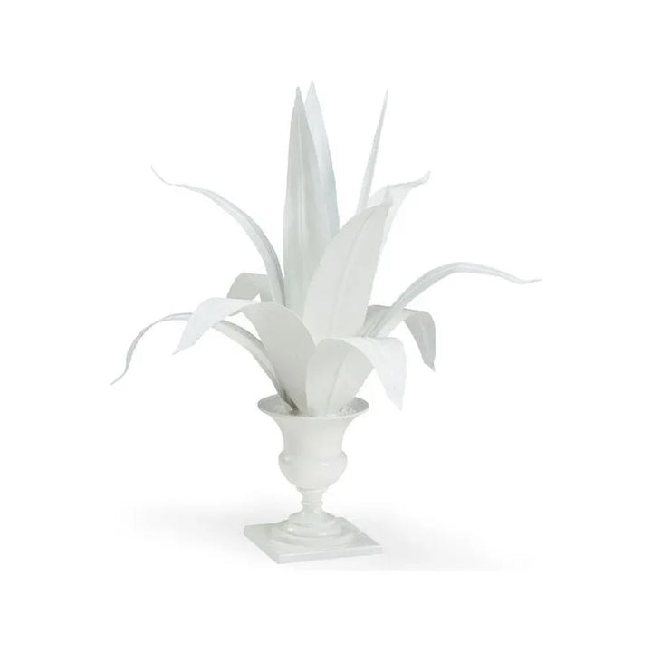Lyon Tole White Flower Sculpture - LOOMLAN - Chelsea House - Statues & Sculptures