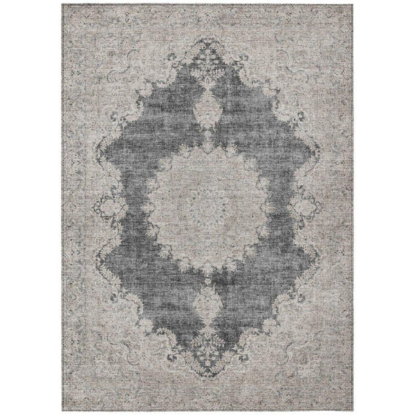 Lyra Black Washable Indoor-Outdoor Rug-Outdoor Rugs-LOOMLAN Rugs-2'6" x 3'10"-LOOMLAN
