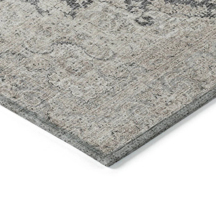 Lyra Black Washable Indoor-Outdoor Rug-Outdoor Rugs-LOOMLAN Rugs-LOOMLAN