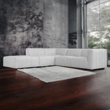 Lyric Dream Light Grey Modular Sectional Couch Set of 5 PC Set Stain Resistant Modular Sofas LOOMLAN By Moe's Home