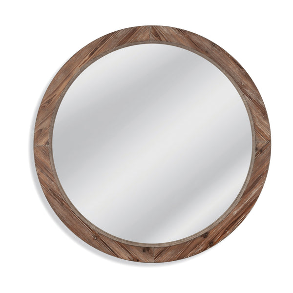 Jacques Wood Brown Wall Mirror