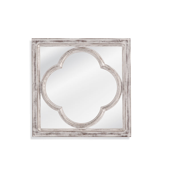 Sutter Wood White Wall Mirror