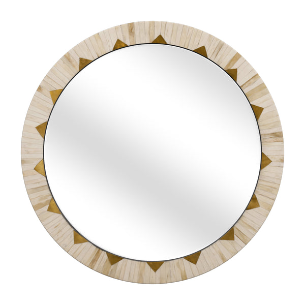 Global Resin and MDF Cream Wall Mirror