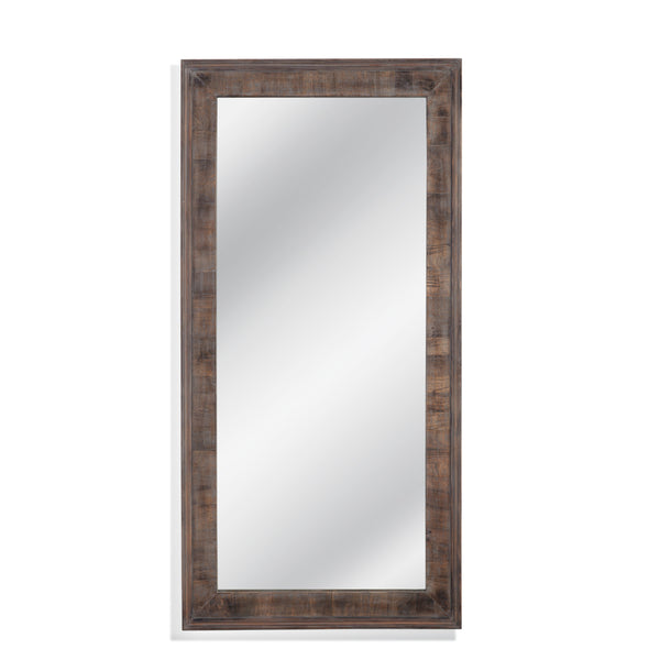Zip Vertical Wood Brown Floor Mirror