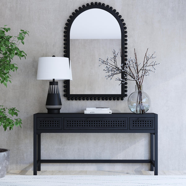 Renn Wood Black Vertical Wall Mirror