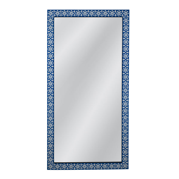 Kamal Bone Blue Vertical Floor Mirror