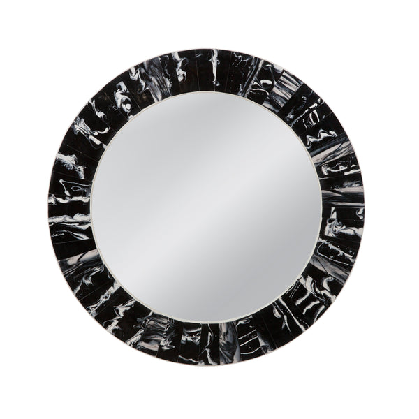 Argentella Resin Black Wall Mirror