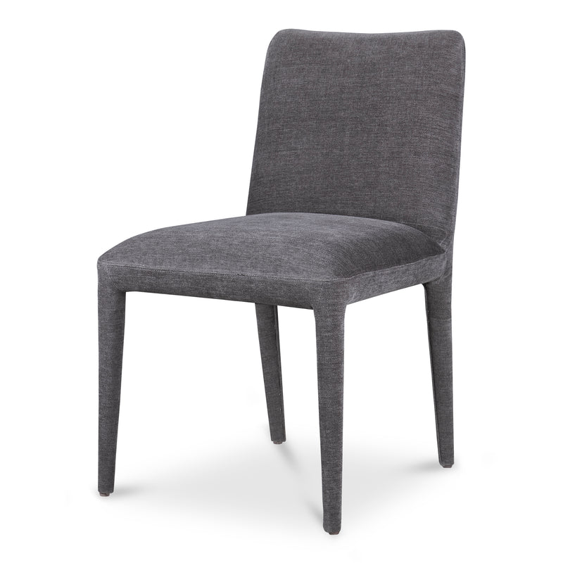 Calla Polyester and Rubber Wood Dark Grey Armless Dining Chair -Set Of Two