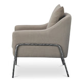 Archer Cotton and Iron Grey Armless Accent Chair