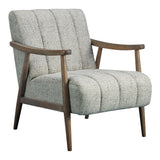 Aster Solid Oak Beige Arm Accent Chair