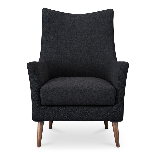 Fisher Solid Rubber Wood Black Armchair
