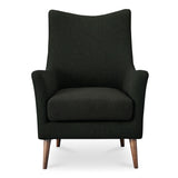 Fisher Solid Rubber Wood Black Armchair With Wool Blend
