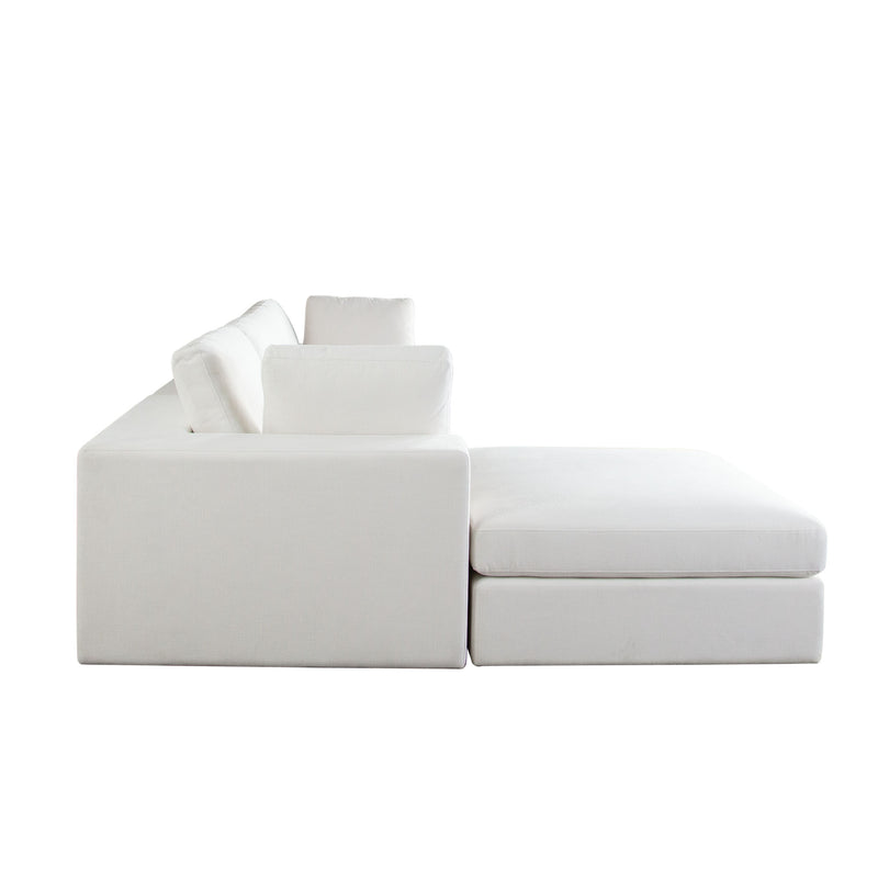 Muse Mist White 4PC Modular Reversible Chaise Sectional
