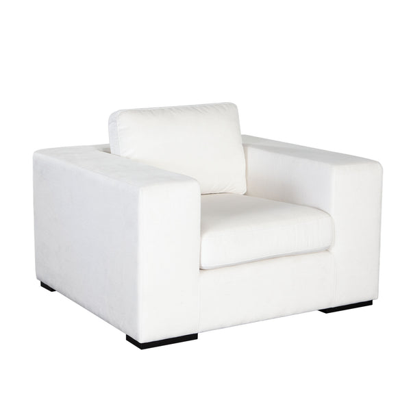 Muse Mist White Performance Fabric Accent Arm Chair