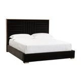 Mabel Fabric King Bed-Beds-SUNPAN-Abbington Charred Brown-LOOMLAN