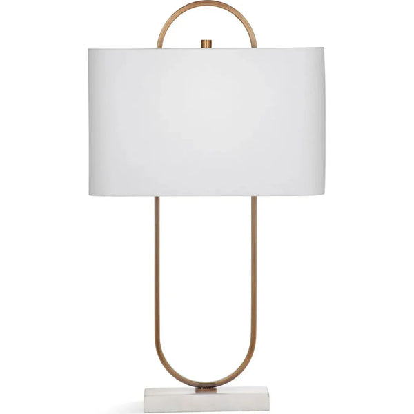 Mabel Metal and Marble Gold Table Lamp - LOOMLAN - Bassett Mirror - Table Lamps