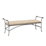 Mabel Traditional Brass Accents Bench