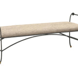 Mabel Traditional Brass Accents Bench