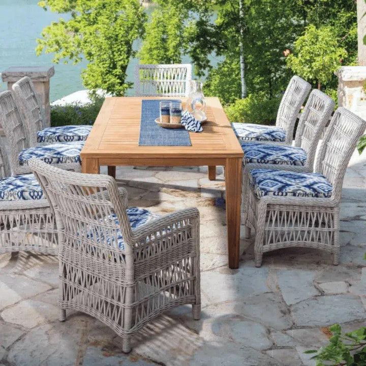Mackinac Outdoor Dining Table Extendable Set Seats 8-Outdoor Dining Sets-Lloyd Flanders-LOOMLAN