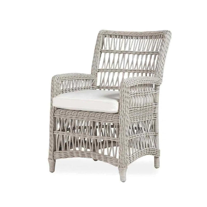 Mackinac Patio Dining Armchair Sunbrella Cushion-Outdoor Dining Chairs-Lloyd Flanders-LOOMLAN