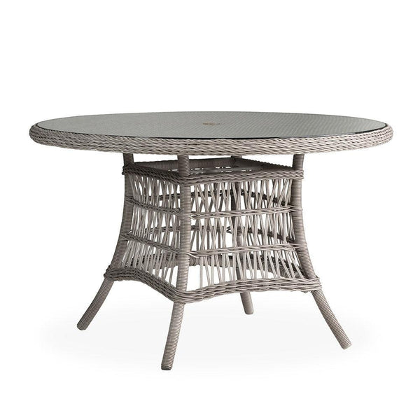 Mackinac Patio Dining Table All Weather Wicker for 4 People Outdoor Dining Tables LOOMLAN By Lloyd Flanders