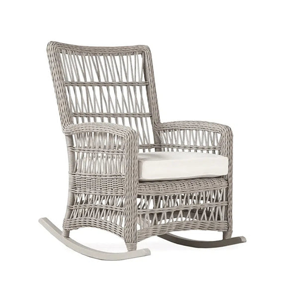 Mackinac Patio Furniture Wicker Outdoor Porch Rocker High Back Outdoor Lounge Chairs LOOMLAN By Lloyd Flanders