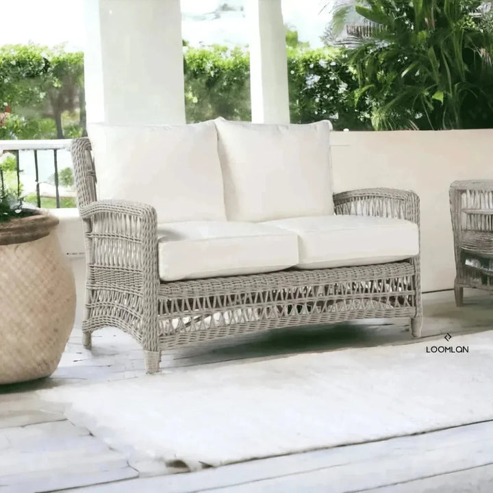 Mackinac Patio Lounge Set Sofa Chairs Loveseat & Tables-Outdoor Lounge Sets-Lloyd Flanders-LOOMLAN
