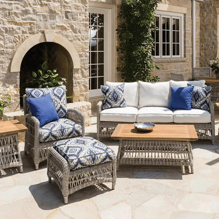 Mackinac Wicker Outdoor All Weather Sofa Cushions - LOOMLAN - Lloyd Flanders - Outdoor Sofas & Loveseats