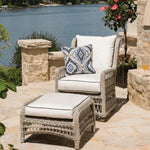 Mackinac Wicker Outdoor Swivel Glider Chair - High Back